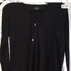 Lauren Ralph Lauren Black Long Sleeve Top